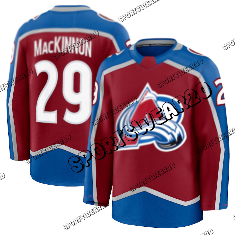 #29 Nathan MacKinnon Colorados city Avalanche Jersey #8 Cale Makar #92 Gabriel Landeskog #96 Mikko Rantanen Hockey Jerseys