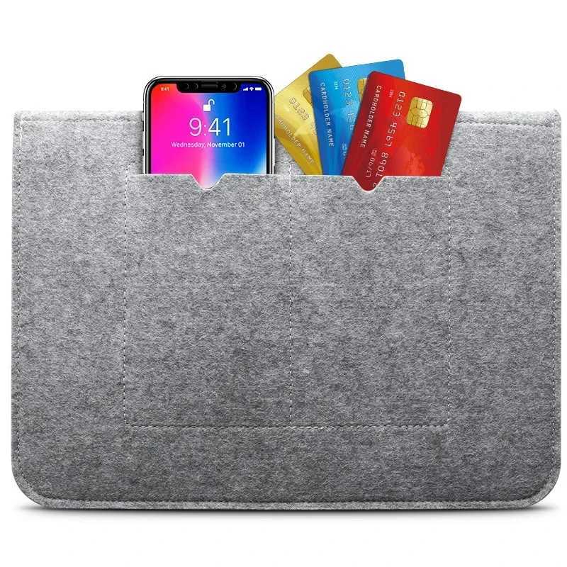 12133141515616 inch Laptop Sleeve Felt Ultralight Notebook Tablet Pad Case Multipocket Pouch Bag Briefcases For Macbook W251022