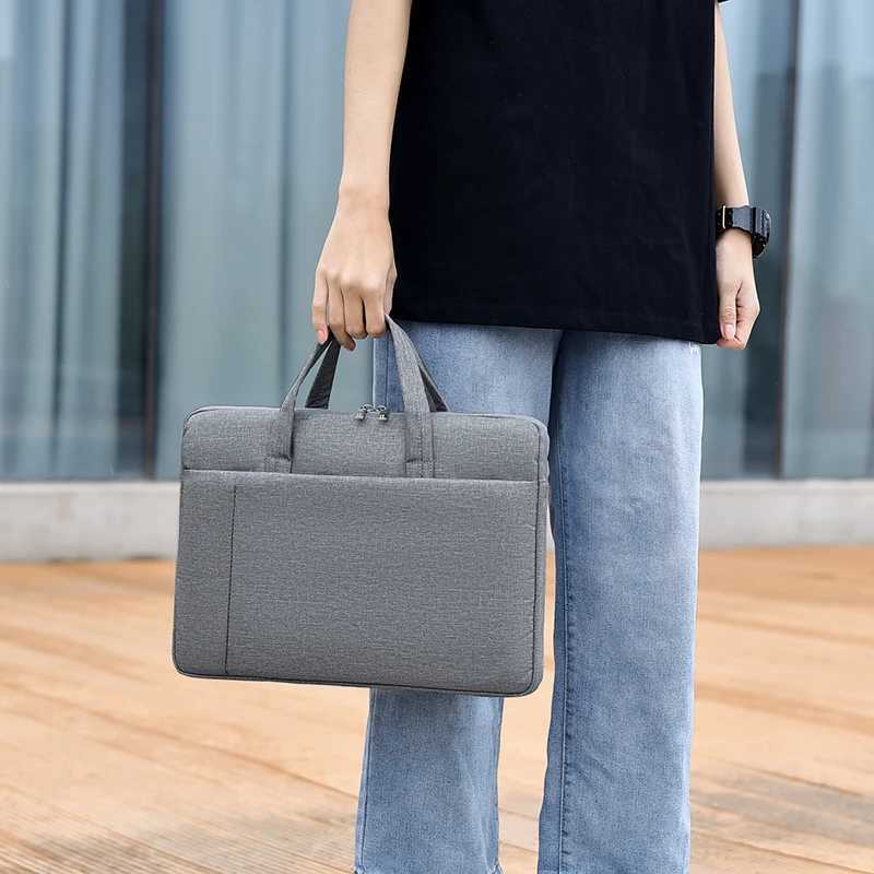 A 156 Inch Simple Design Laptop Briefcase High Quality Handbag Business Document Bag Elegant Computer Clutch for Men Women W251022