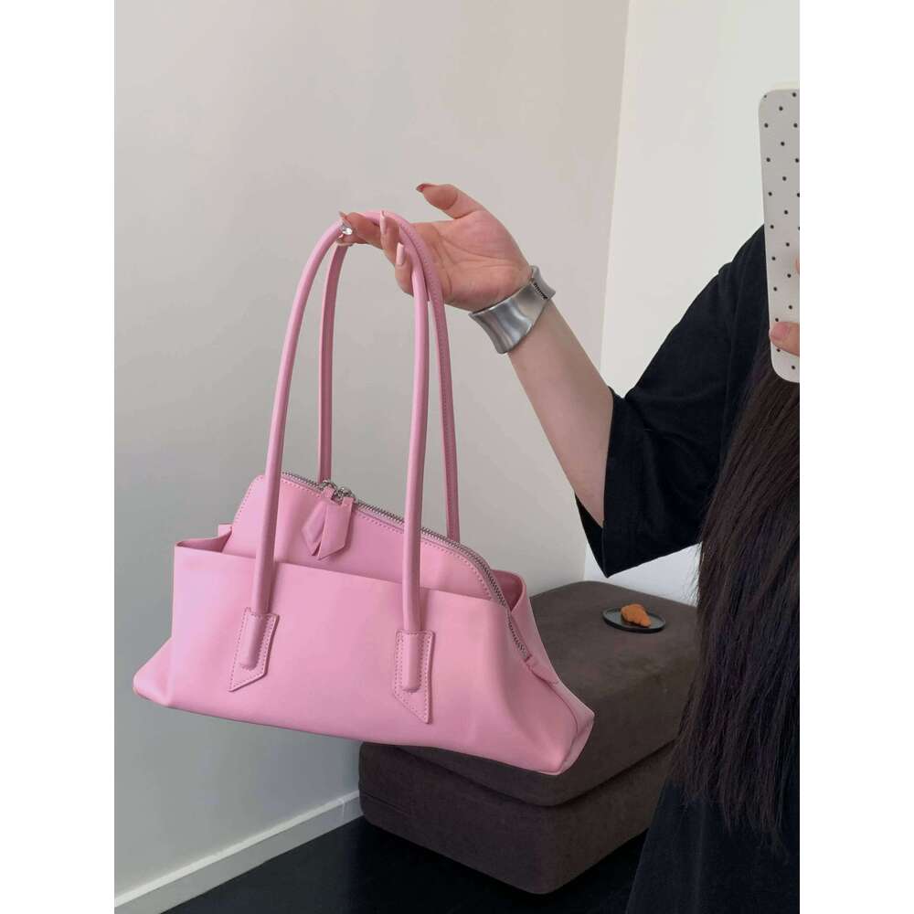 Retro Crocodile Pattern Large Capacity Tote Design Women's Pleated Leather Shoulder Female Daily Commuter Bag 2025