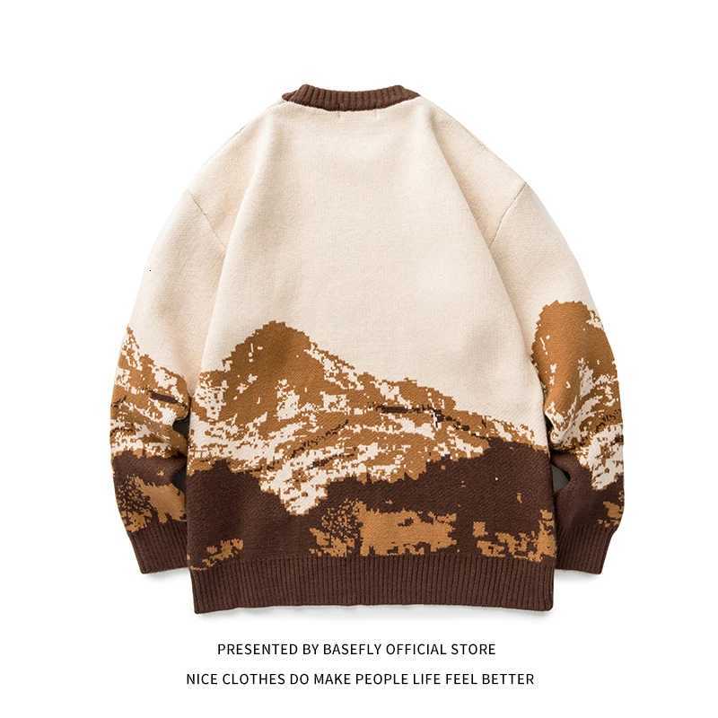 Autumn Winter Mountain High Streetwear Men Sweater Shirt Unisex Couple Women Sweatshirt Pullover Casual Hip Hop Chic VintageXJ251022