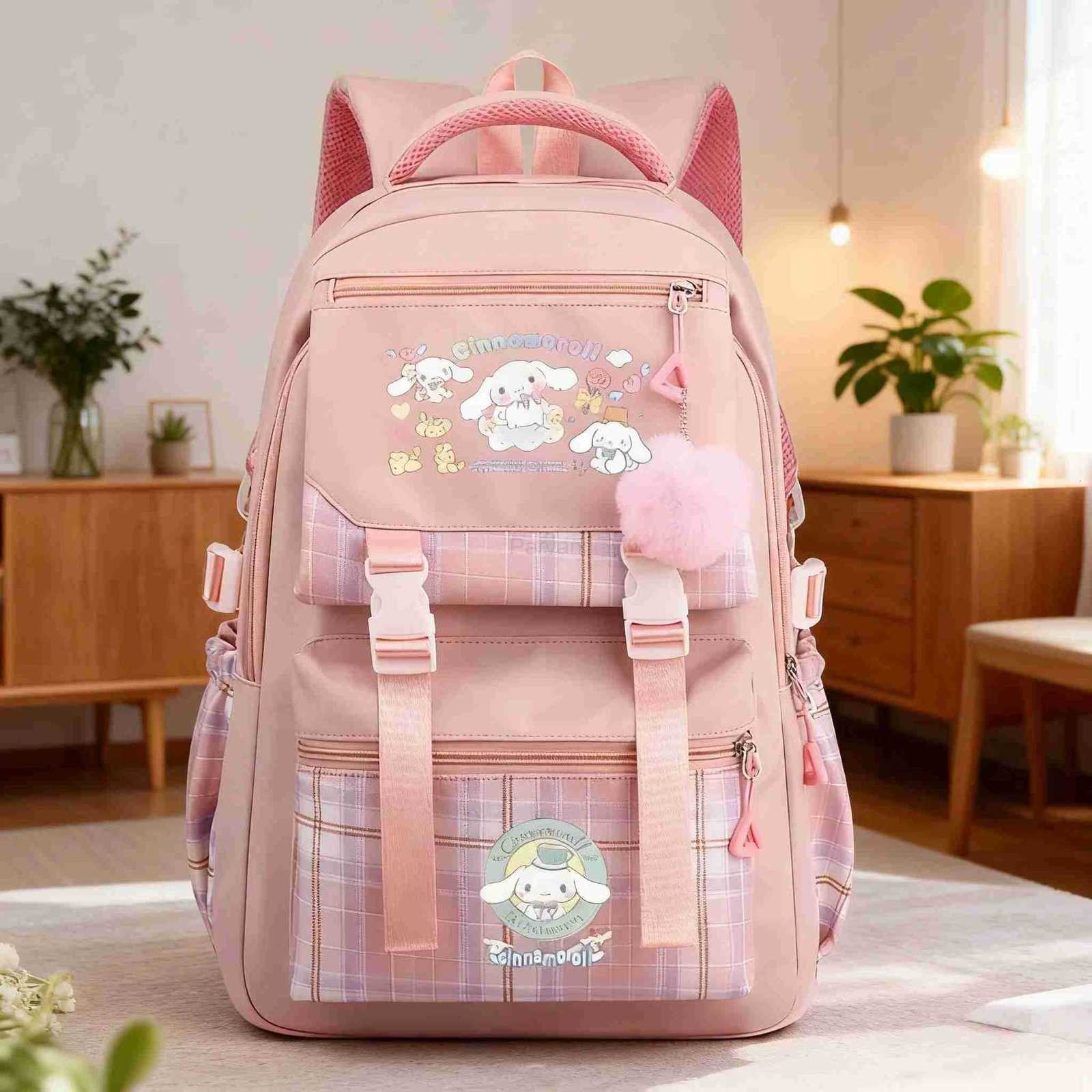 Sanrio 2025 New Hello Kitty Cartoon Cute Backpack Childrens Gift Student Multi functional Fashion Backpack L251022