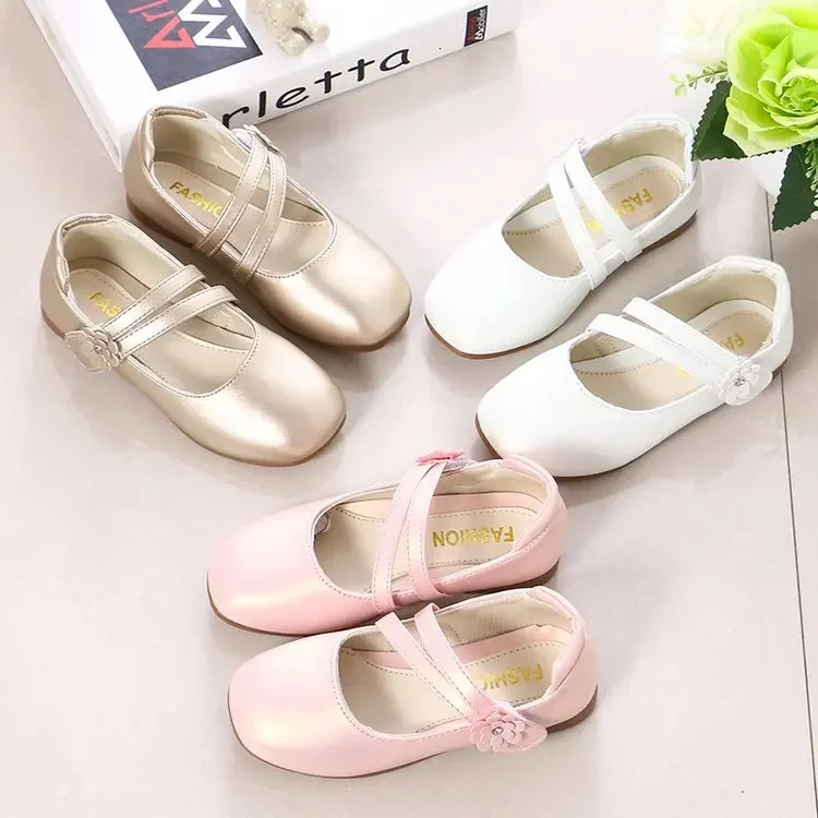 Girls Casual Flats Fashion Princess Flower Girl Mary Janes Flat Soft With Floral Children Shoes For Wedding Party Birthday Sweet 251021