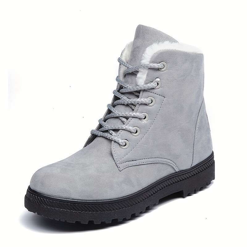 Women's Snow Ankle Boots With Collar PU Sole - Slip-Resistant Traction, Warm Fabric Lining, Multi-Color Options For Cold Weather & Icy Surfaces, 
