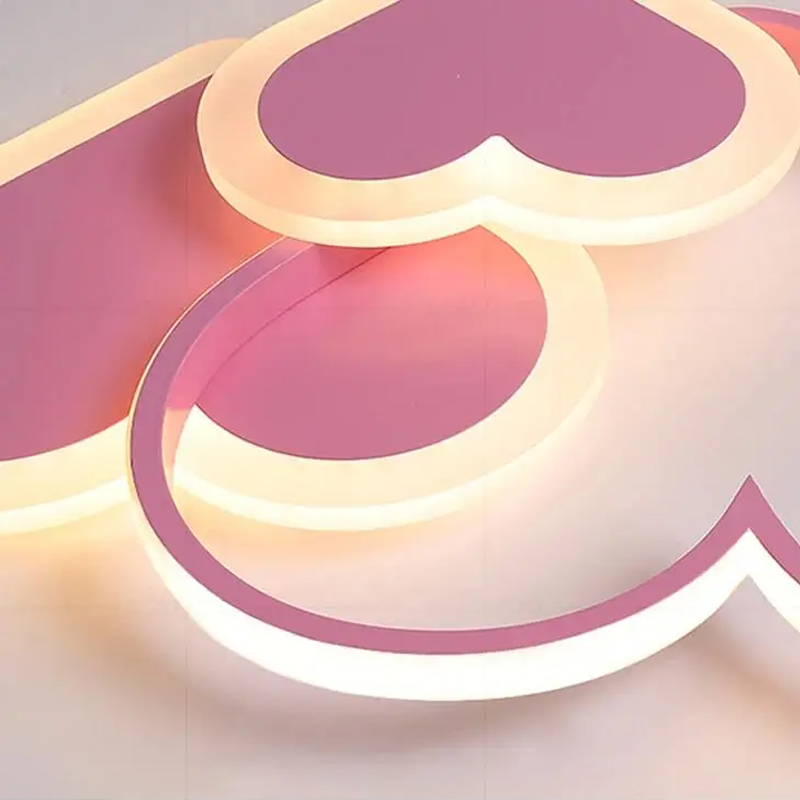 Children's Room LED Ceiling Light Modern Study Lighting Fixtures Creative White Pink Pentagram Ceiling Lamps
