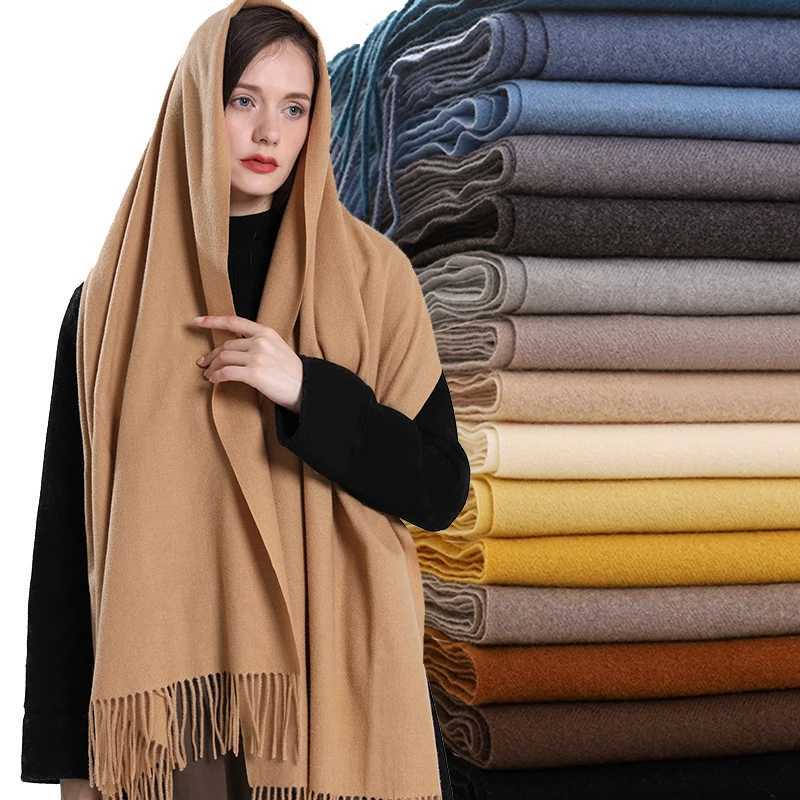 2024 Fashion Solid Color Women Thin Tassel Long Scarf Hijabs Lady Shawls Cashmere Like Hijabs Scarves Wraps J251129