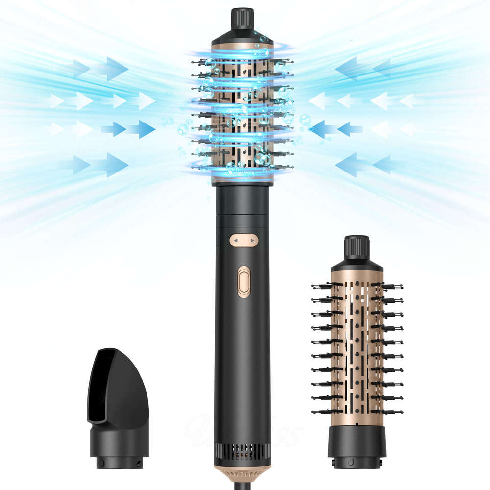 Well Known Brand Designer Rotating High Power Low Speed Wiredrawing Hot Air Brush Net Red Travel Portable Curling Iron Hair Straightener Dryer