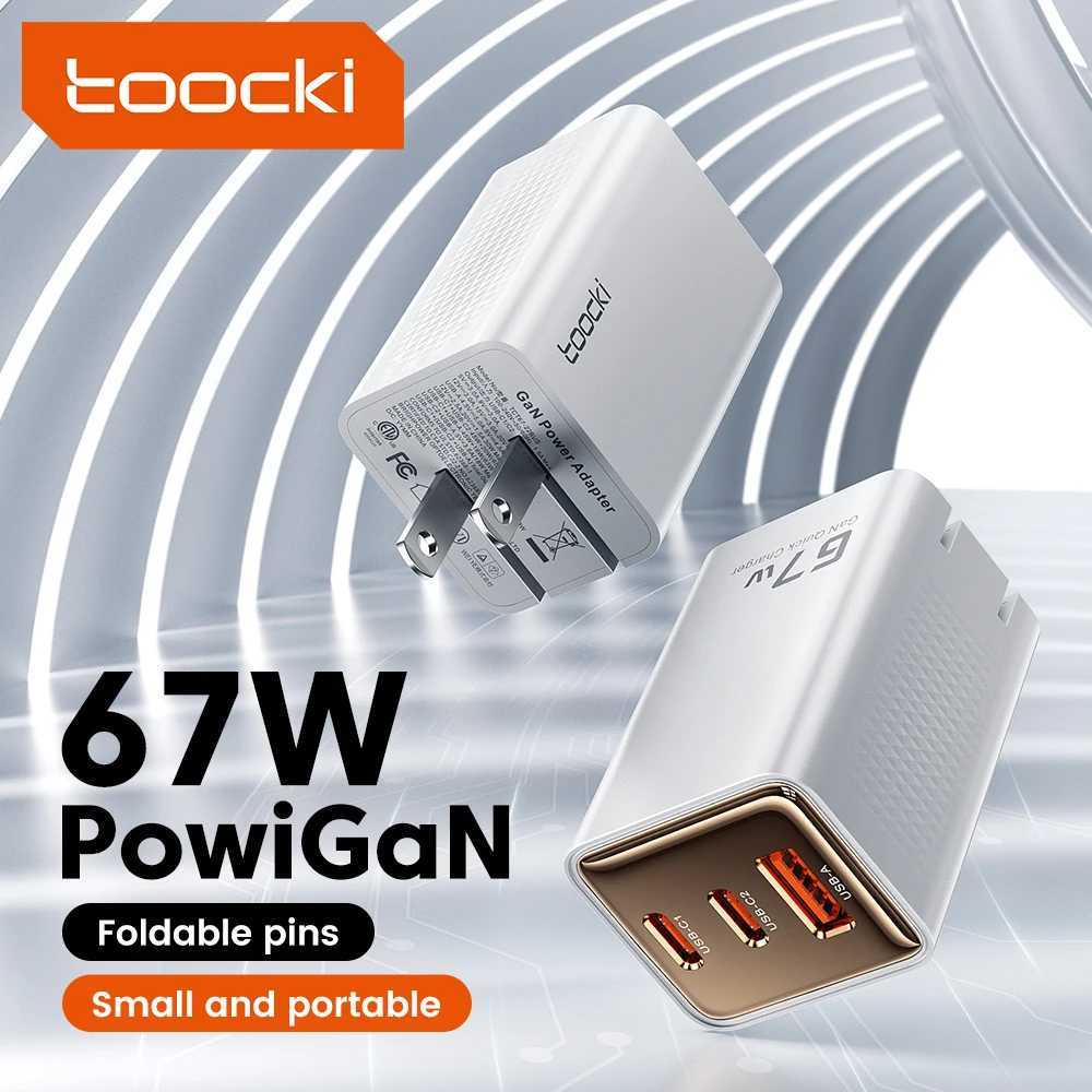 Toocki 67W GaN Charger USJP Plug PSE PD 65W Fast Charging for Macbook Tablet iPhone 16 15 14 13 12 Pro Max Smasung S24 S23 S22 J251114