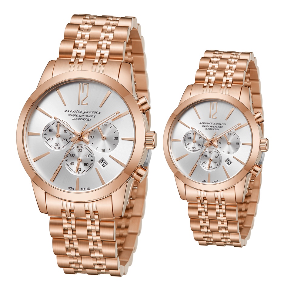 Chrismas Gift Japan Chronograph Quartz Movement High Quality Luxury brand Fashion watch Stainless steel strap waterproof wristwatch