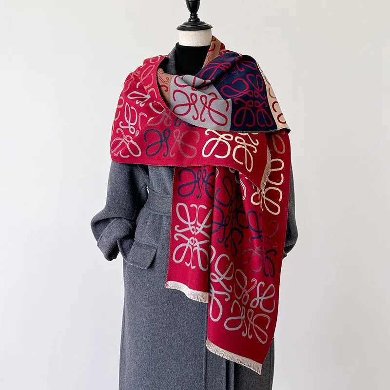 Women Winter Warm Cashmere Scarf Luxury Brand 2024 Floral Shawls and Wraps Bufanda Hijab Travel Stoles Echarpe Blanket J251129