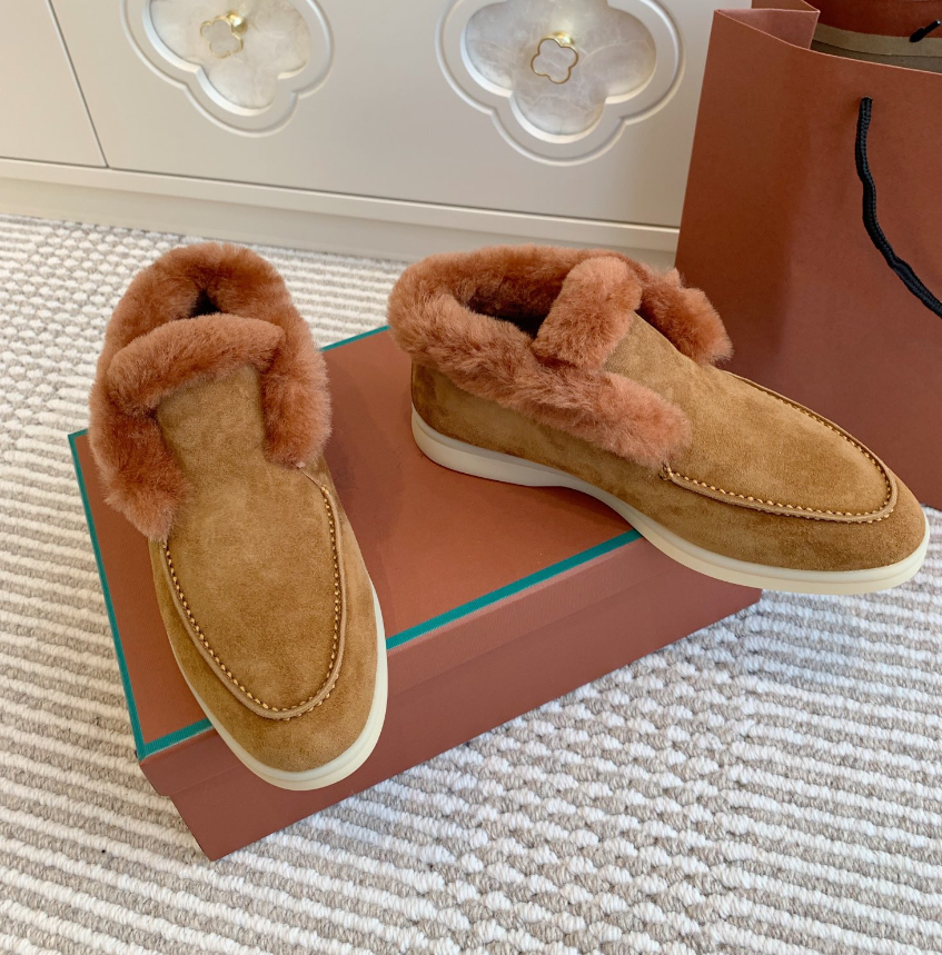 25ss Couple Boots Open Walk Ankle Boot Suede Winter Wool Warm Round Toe Fleece Ladies Fashion Snow Boots Comfort Loafers Single Casual Women's Men Ankle-Boots