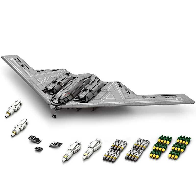2063PCS B2 Ghost Strategic Bomber Building Blocks Air Force Fighter Model Bricks Collection Desktop Display Kids DIY Toys Gifts J251022