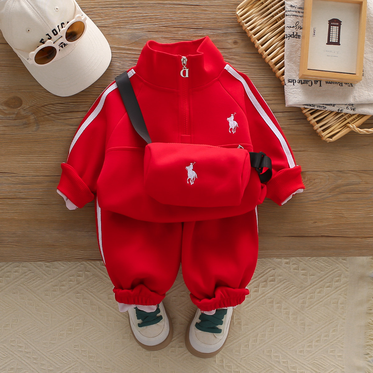 2025 New Boys 2-Piece Set, Fall Winter Casual Sports Outfit, Trendy Playwear for Baby Toddler and Kids