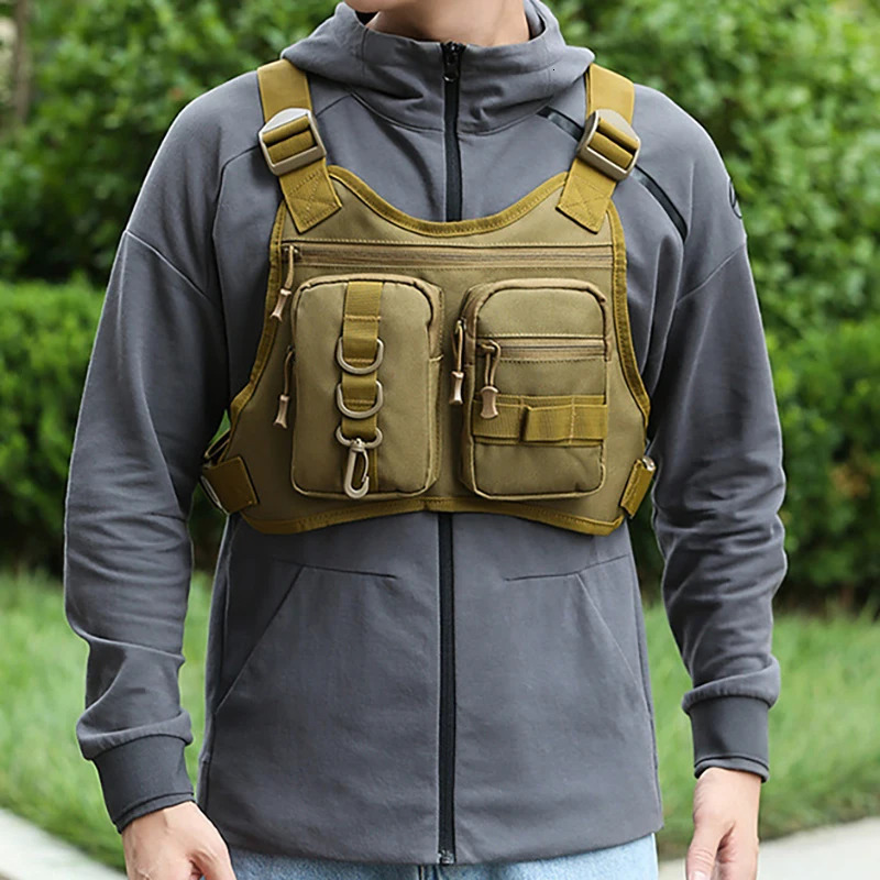 Tactical Molle Front Chest Rig Vest Bag Outdoor Sports Travel Mens FIshing Hiking Camping Trekking Training Backpack 251014
