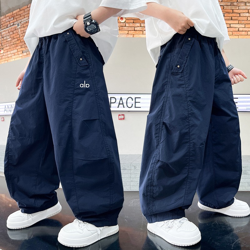 kids pants designer Boys Letter Print Cargo Pants, 2025 New Summer Lightweight Long Pants, Mosquito Repellent Bug Proof Pants for Teen Boys