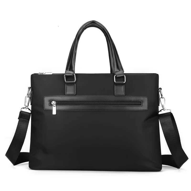 Luxury Design Business Men Briefcase Fashion Male 14inch Laptop Bag Durable Fabric Mens Handbag Large Capacity Casual Tote Bag W251022