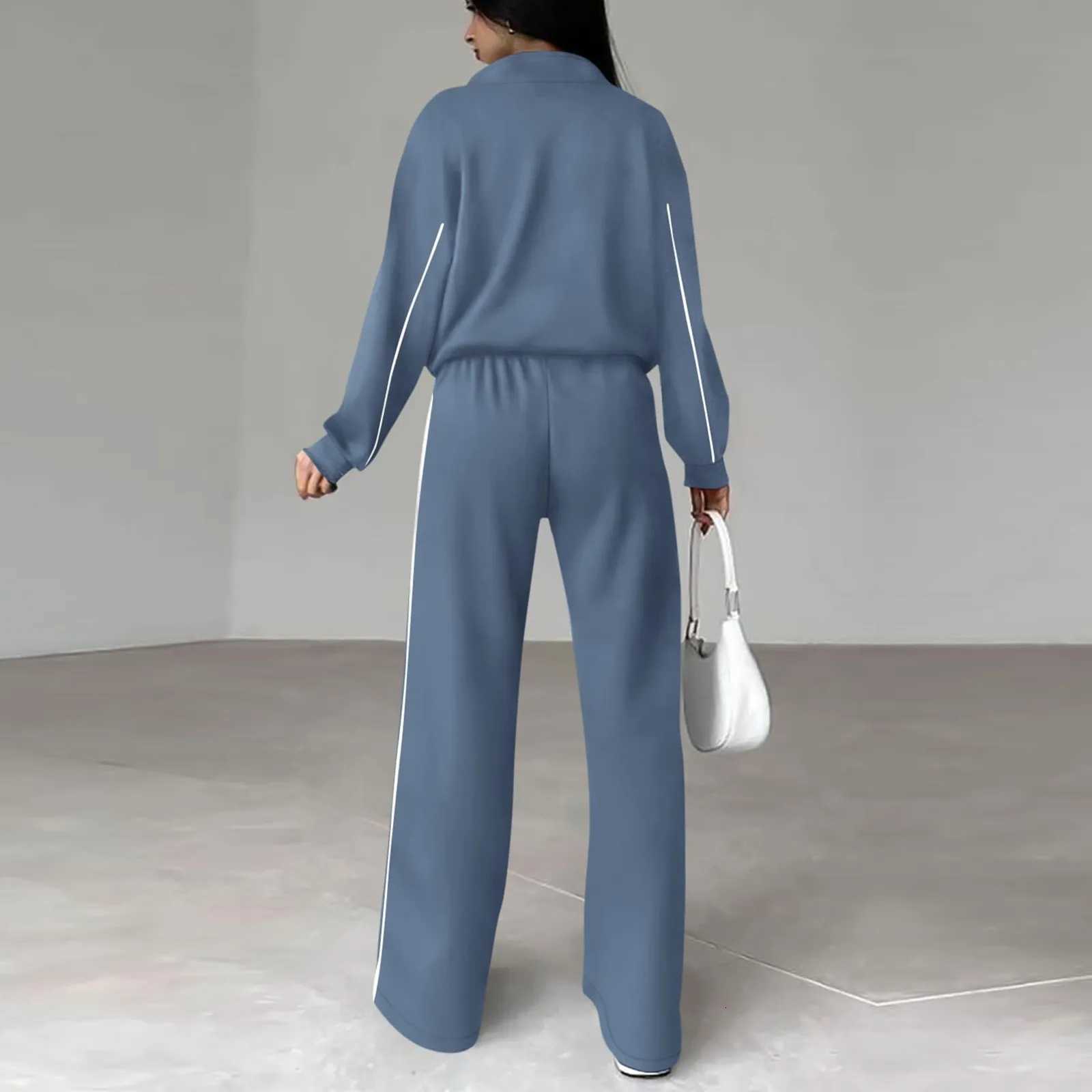 Sweatsuits For Women Summer Set 2 Piece Outfits For Women Jogging Suit Lounge Sweatshirt Jogger Pants With PocketsT251022