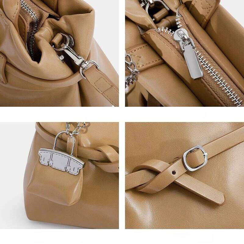 New PU Leather Niche Design Women's Handbag Advanced Simple Versatile Small Tote Crossbody Bags Commuter Female's Shoulder Bag Suo251022