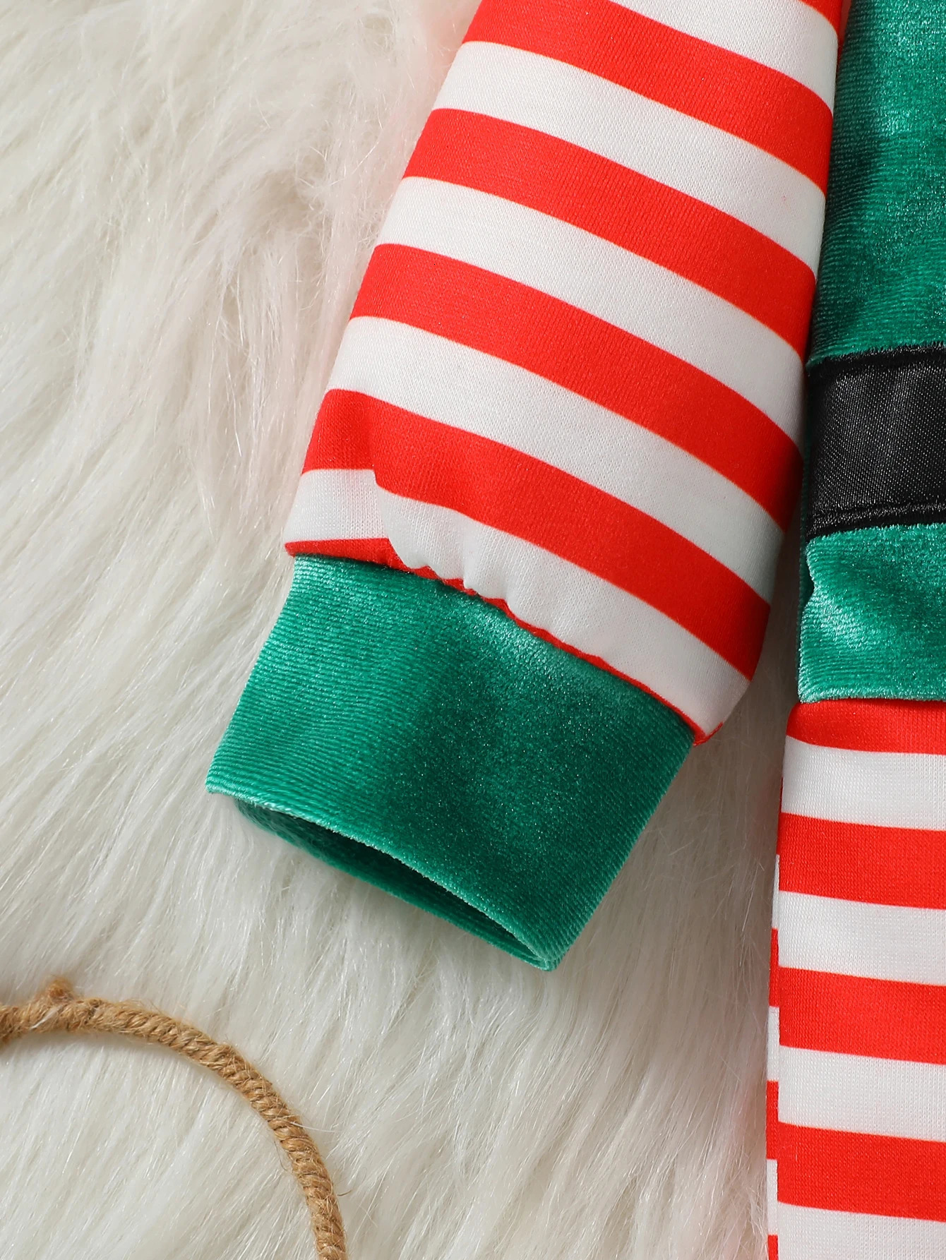 2Pcs Christmas Baby unisex Jumpsuit born Cute Striped Clothes Autumn Winter Boys Girls Round Neck Long Sleeve BodysuitHat 251022