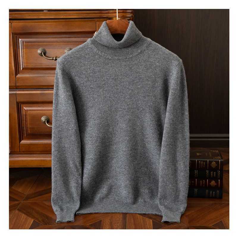 Autumn Winter Men Turtleneck Wool Pullover Basic Bottom Cashmere Sweater 100 Merino Wool Knitwear Soft Warm Lady Clothing TopXJ251022