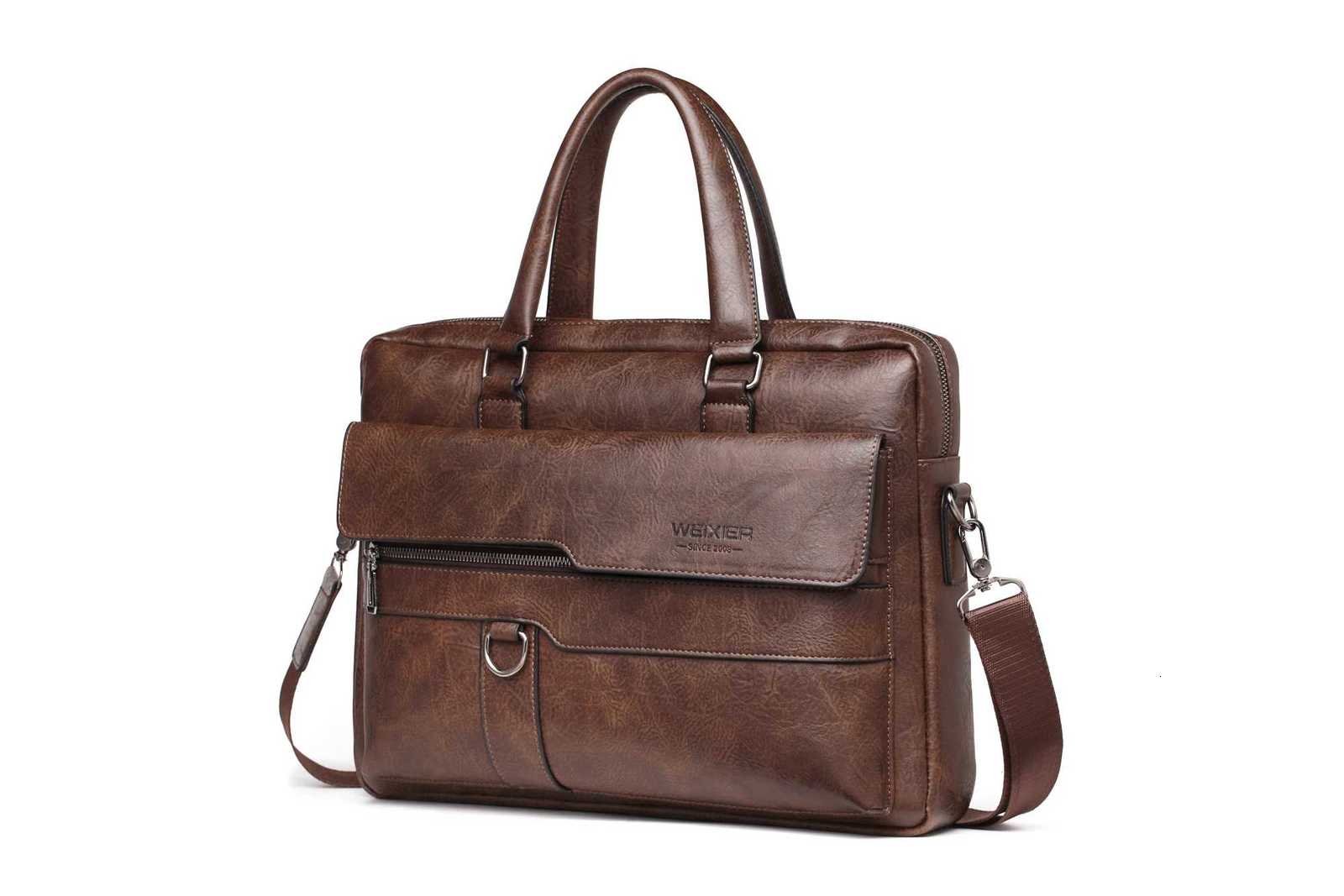 Men Briefcase Bag High Quality Business Famous Brand PU Leather Shoulder Messenger Bags Office Handbag 14 inch Laptop bag W251022