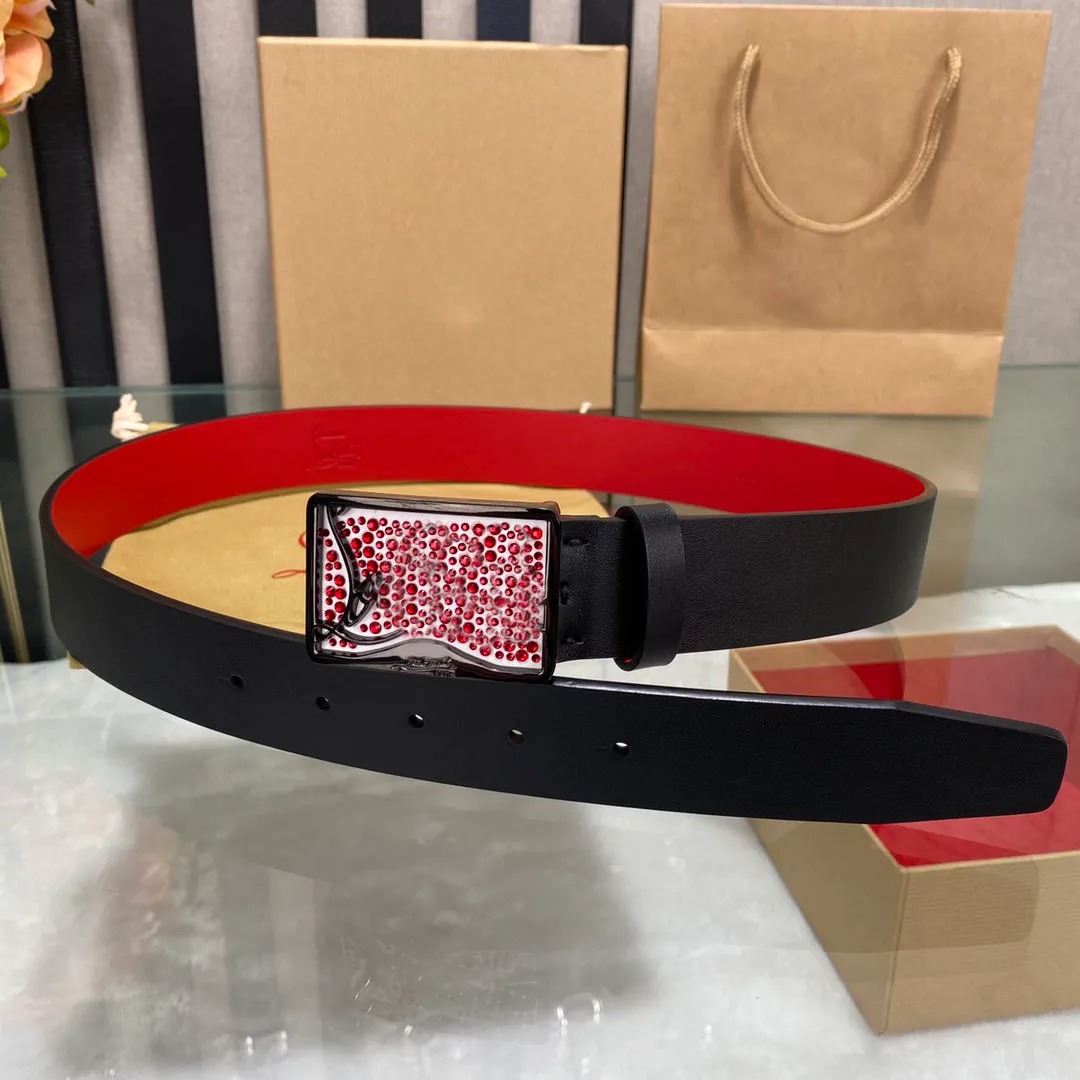 Designer 5A+ Quality Belt Super Stylish Red Upscale CL Real Leather Belts Big Buckle For Men Women Luxurys Genuine Leather Black Red Background Waistb