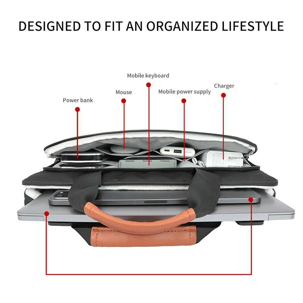 Laptop Shoulder Bag 13 14 15 16 Inch Computer Messenger Sleeve Briefcase For MacBook AirPro Dell HP Xiaomi Lenovo Notebook Bag W251022