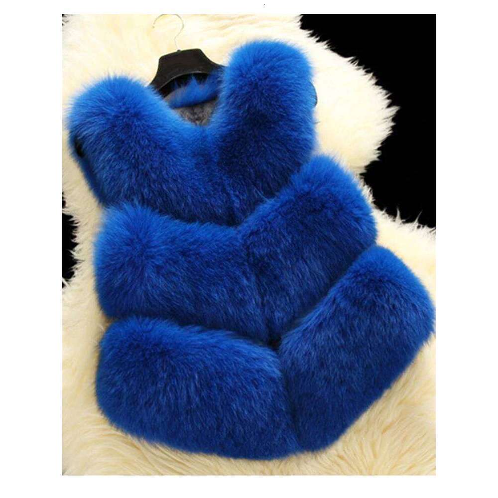 ZADORIN 3XL Autumn Winter Thick Warm Faux Fox Vest Women High Quality Fashion V-Neck Short Coat Female Fur Waistcoat