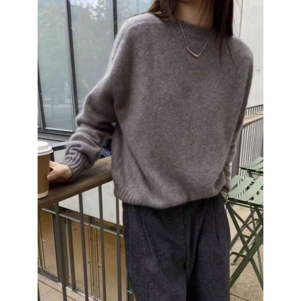 High-Grade Turtleneck 100 Pure Cashmere Women's Autumn And Winter Thick Sweater Loose Wool Knit 251022