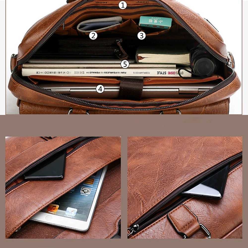Satchel Bag Compact Messenger Bag Business Briefcase Lightweight Laptop Bag For Office Use Travel Mens Accessory W251022