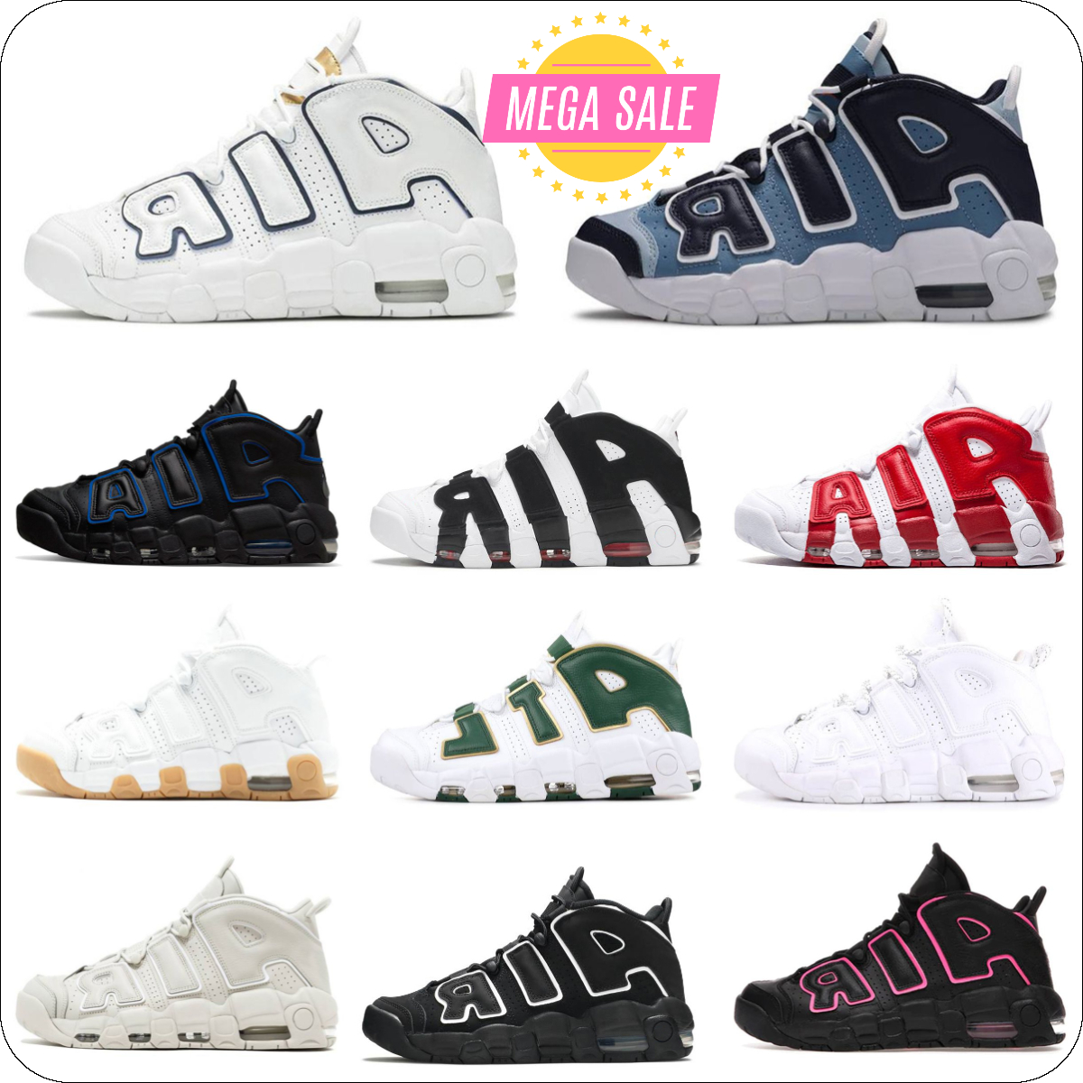 Trainers 96 Mens Sports Basketball Shoes Classic OG 96s Black White Blue Grey Action Grape UptemPos Outdoor Shoe Light Aqua Orange MorE Green Barley Jogging Sneakers