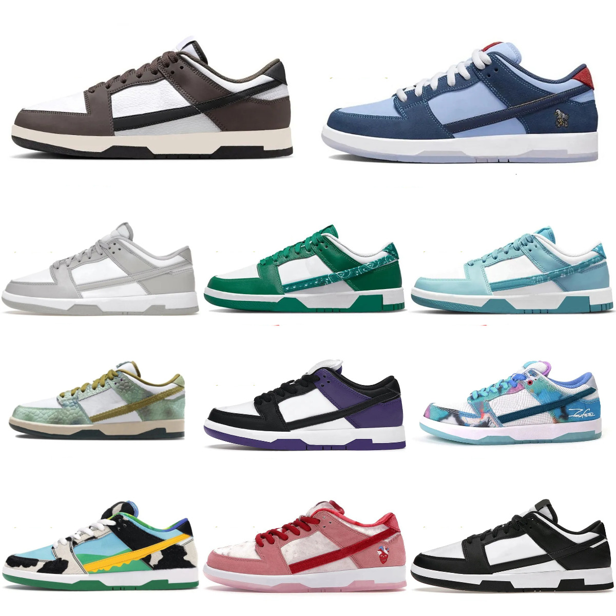 Original Quality Low Sports Shoes Trainers Triple Black White Girls Buttercup Casual Shoes Parra Orange Lobster Los Angeles Jarritos Men Women Outdoor Sneakers J68