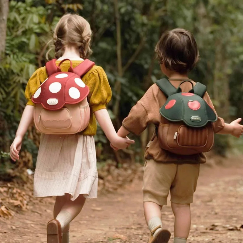 Kid Backpack Cute Mushroom Apple Kindergarten Cartoon Pink Mini Travel Bag Schoolbag Preschool Gift for Toddler Girl Boy 36 251021