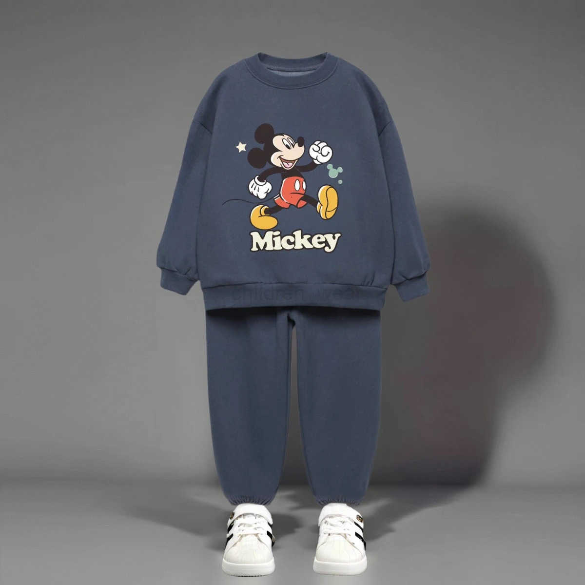 Disney Mickey Pattern Boys Casual Tracksuit Outfits Fashion Loose Cartoon Sweatshirt Pants Kids 2 Piece Set Autumn Clothing New H251022