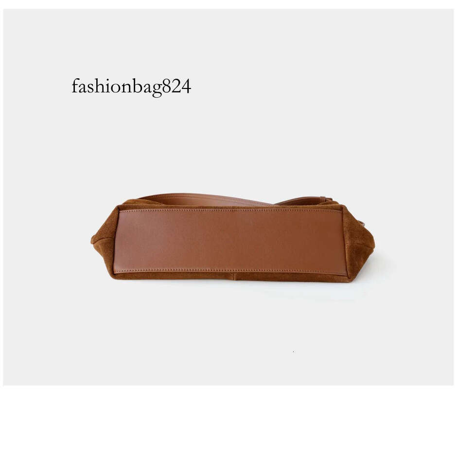 Motingsome Natural Suede Leather Women Roomy Shoulder Handbag and Purse Lazy Style Soft Matte Cowhide Tote Bags New In