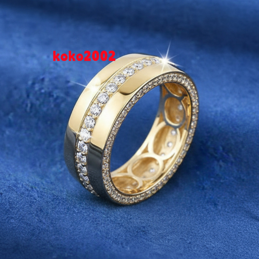 GRA 925 Silver VVS D Color 3 Rows Moissanite Wedding Engagement Eternity Ring for Men Women Finger Jewelry Pass Diamond Tester