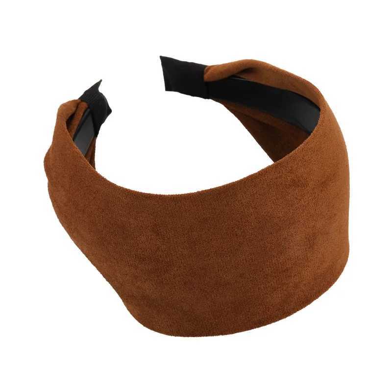 Retro Imitation Suede With wide Edges Headband Autumn Winter for Women Temperament Hair Hoop Female Antiskid Hair Band Headdress V251022