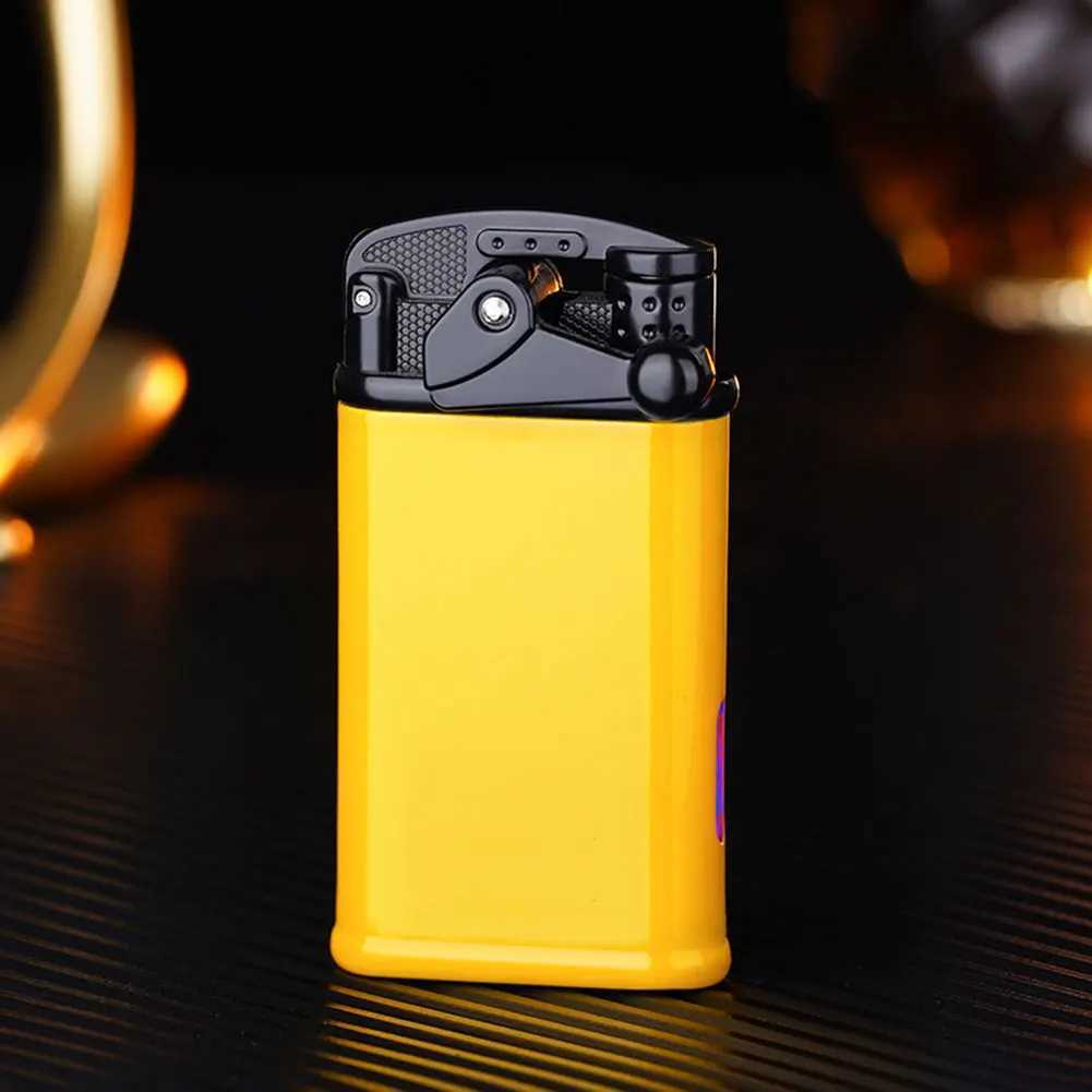 Torch Lighter Butane Metal Rocker Arm Ignition JetFlame Windproof Adjustable Lighters Men Present C251022