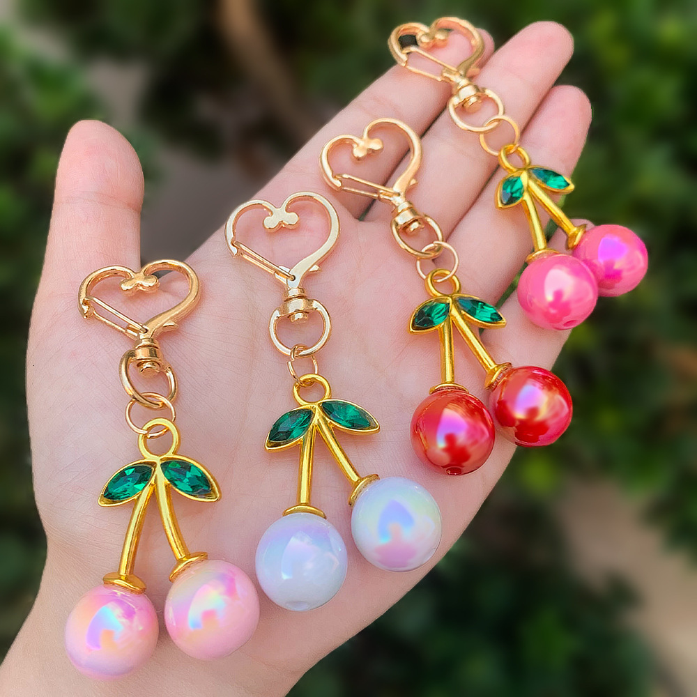 cherry exquisite car keychain multicolor fashion women's bag pendant accessories