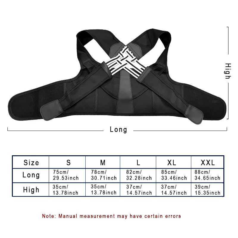Posture Back Brace Pink Black Adjustable Back Support Strap Corrector to Prevent Spinal Distortion and Hunchback for Men Women1 D251022