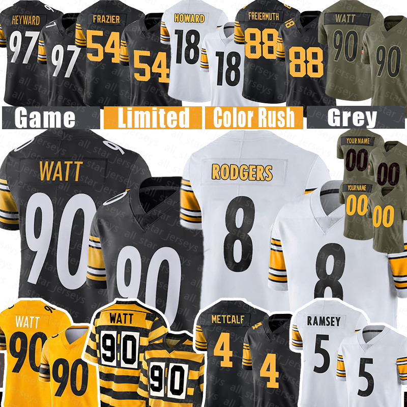 DK Metcalf Football Jerseys Aaron Rodgers T.J. Watt Will Howard 54 Zach Cameron Heyward 5 Jalen Joey Porter Jr. Kaleb Johnson Patrick Queen Troy Polamalu
