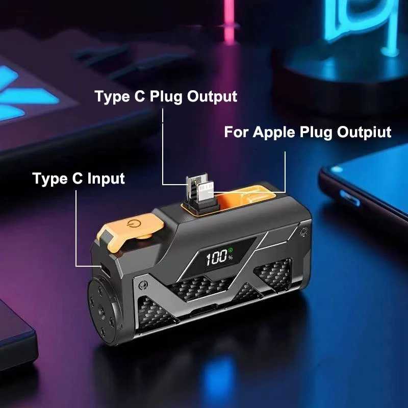 10000mAh Mini Capsule Power Bank Portable External Battery Dual Plug Fast Charging Powerbank For iPhone 16 J251114