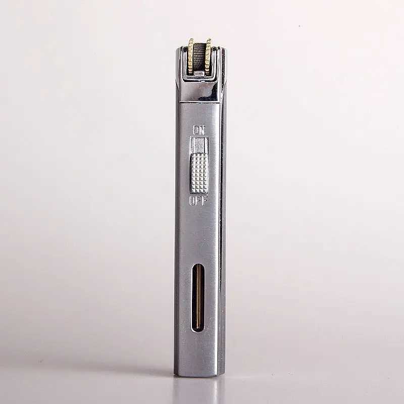 New Creative Turbo Jet Grinding Wheel Lighter Butane Flame Mini Metal Tool Suitable for Men Smoking Accessories with Flame Lock C251022