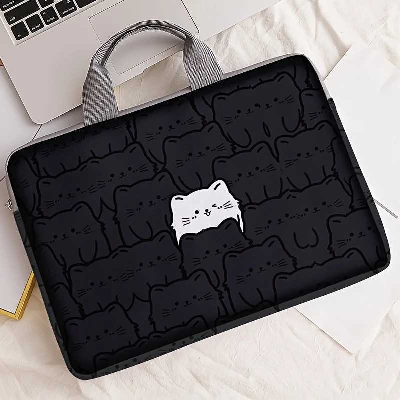 1piece set cat patterned laptop bag briefcase suitable for 14 inch laptops fixed laptop bag W251022