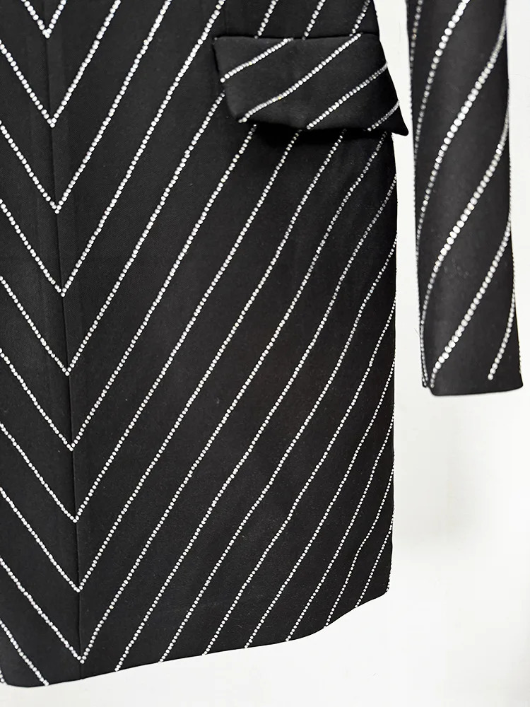 HIGH STREET est er Fashion Womens Diamonds Beaded Blazer Dress 251020