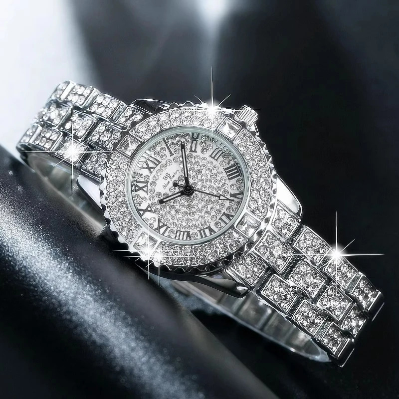 Diamond Watch for Women Elegant Quartz Steel Bracelet Watches Ladies Zircon Crystal Fashion Wristwatch Clock 251021