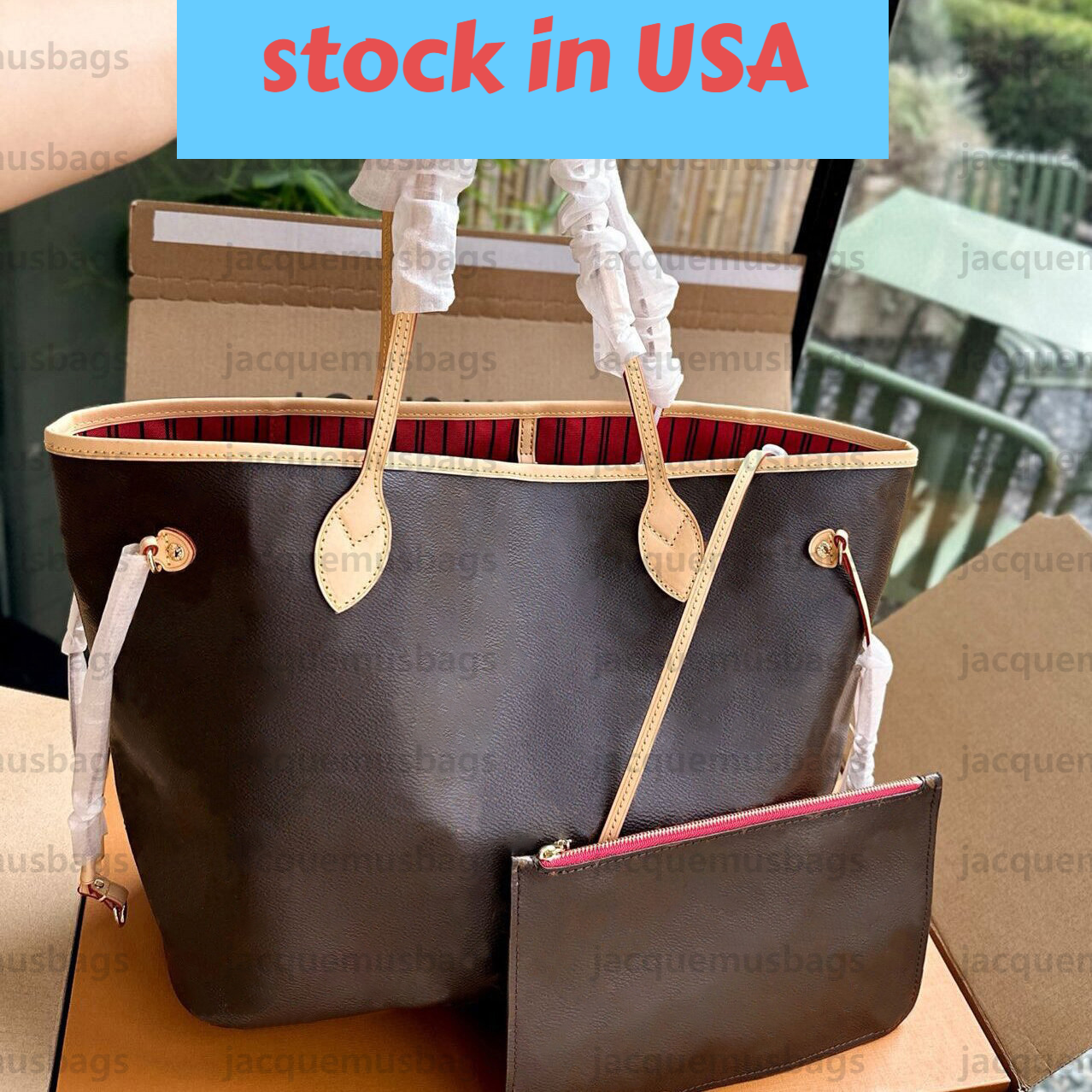 Real Leather Large Handbag Tote Bag Designer Tote Handbag Shopping Beach Bag Fashion Laptop Bag Totes Purse Wallet