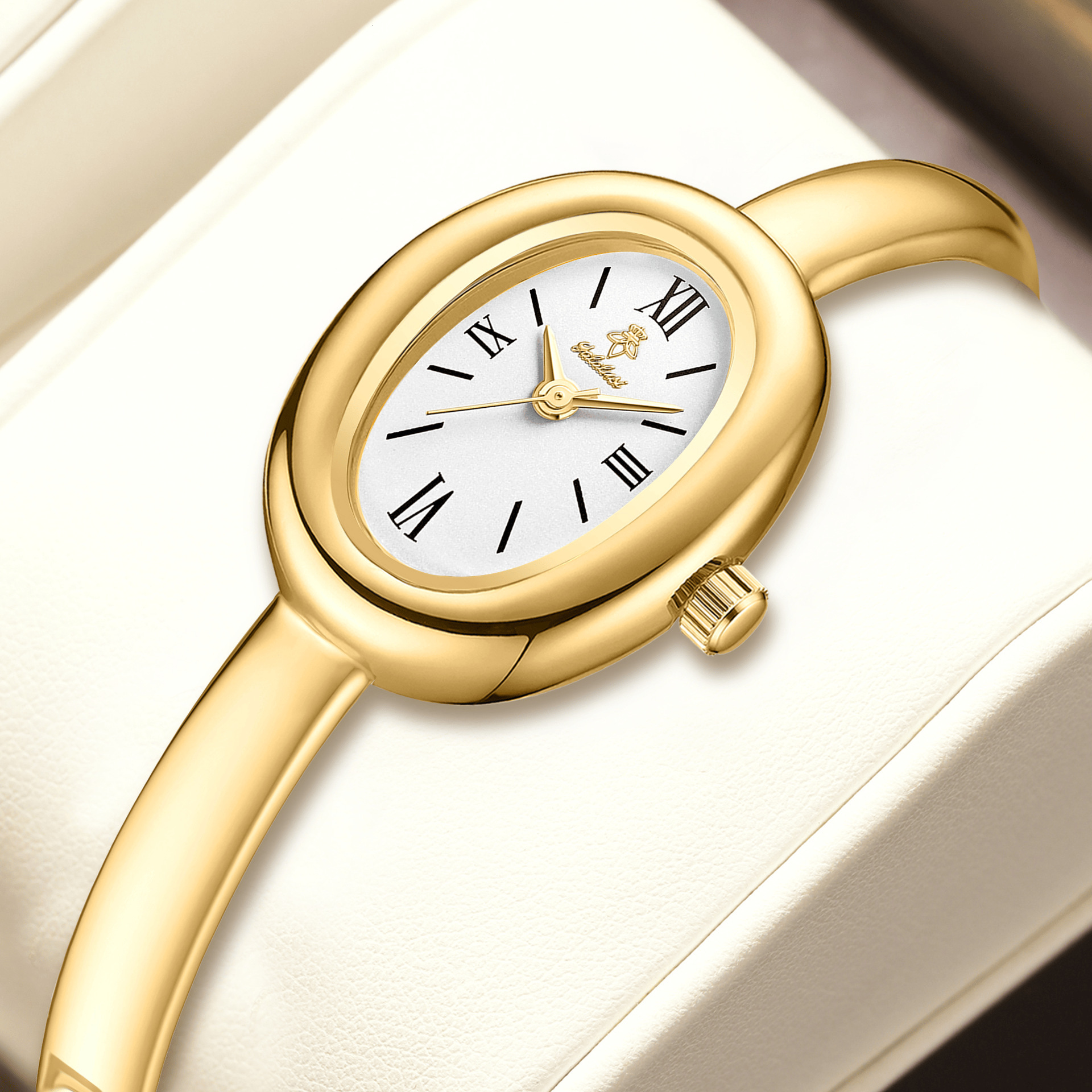 Designer Watch Yalalusi Luxury Watch High-end Watch Oval Bracelet Women's Watch Gold Watch Simple Quartz Watch