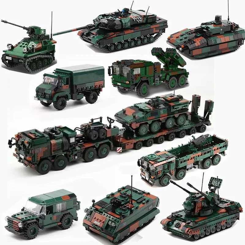 Military ww2 Cannon Assault Armored Vehicle Battle Tank Car Truck Army Weapon Building Blocks Sets Model Boys Toys for Kids Gift J251022