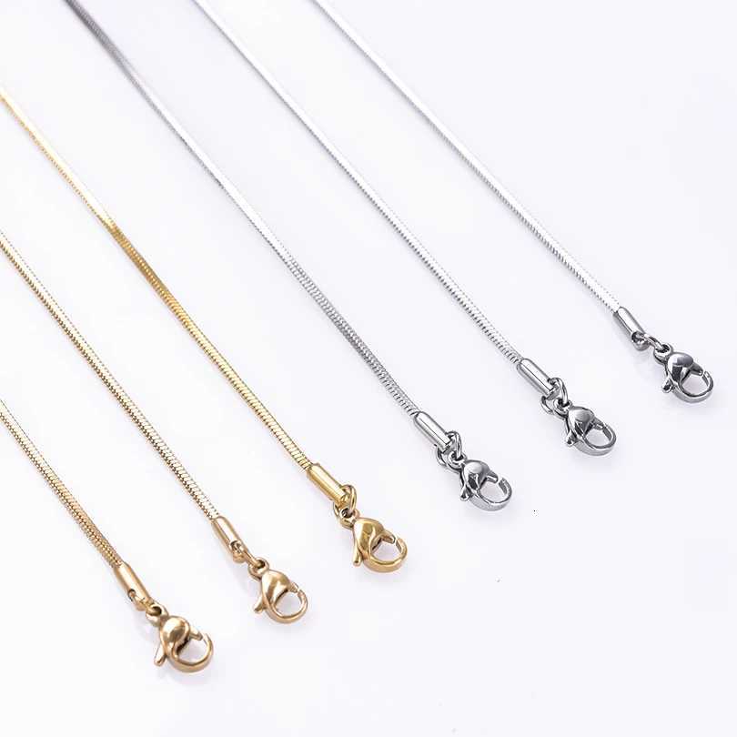 Snake Chain Necklace Stainless Steel Necklaces For Women Men Accessories Vintage Jewelry Collares Hombre V251022